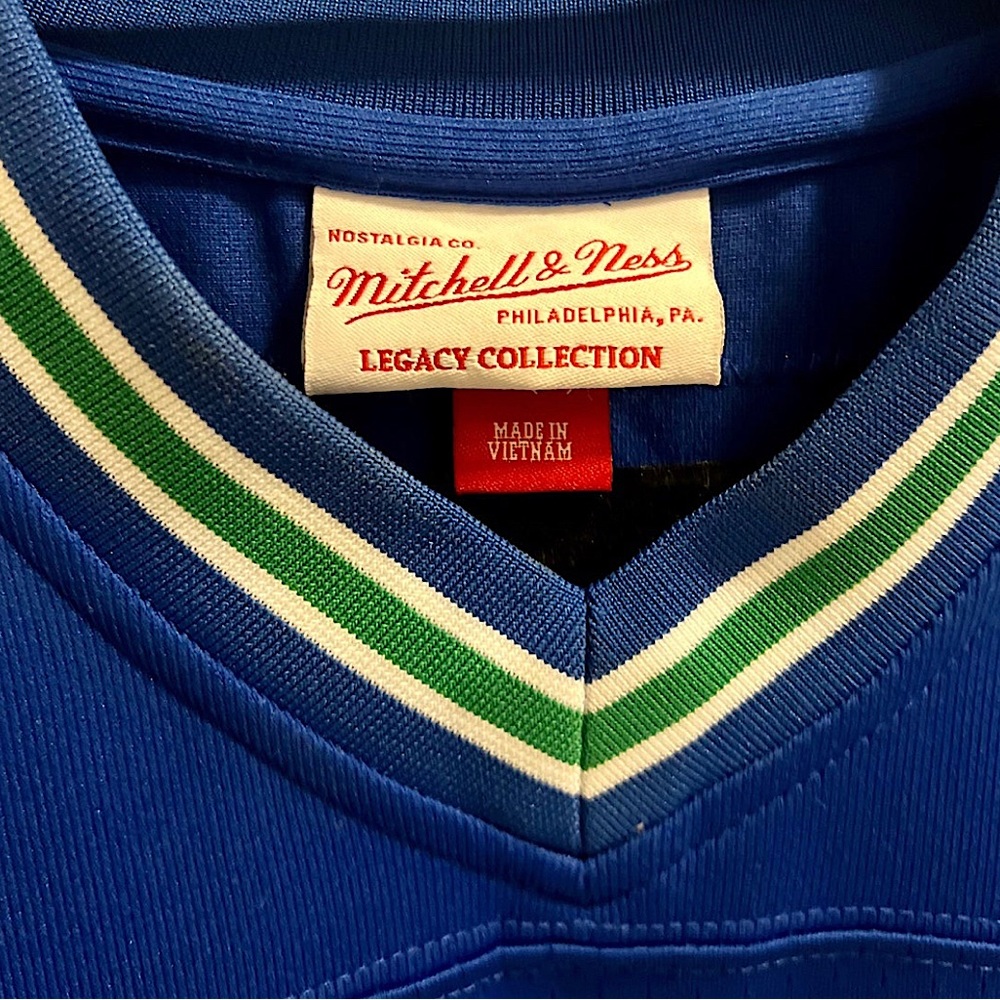 Seattle Seahawks Mitchell & Ness 1985 Steve Largent Jersey Royal/White/Green - Picture 4 of 6